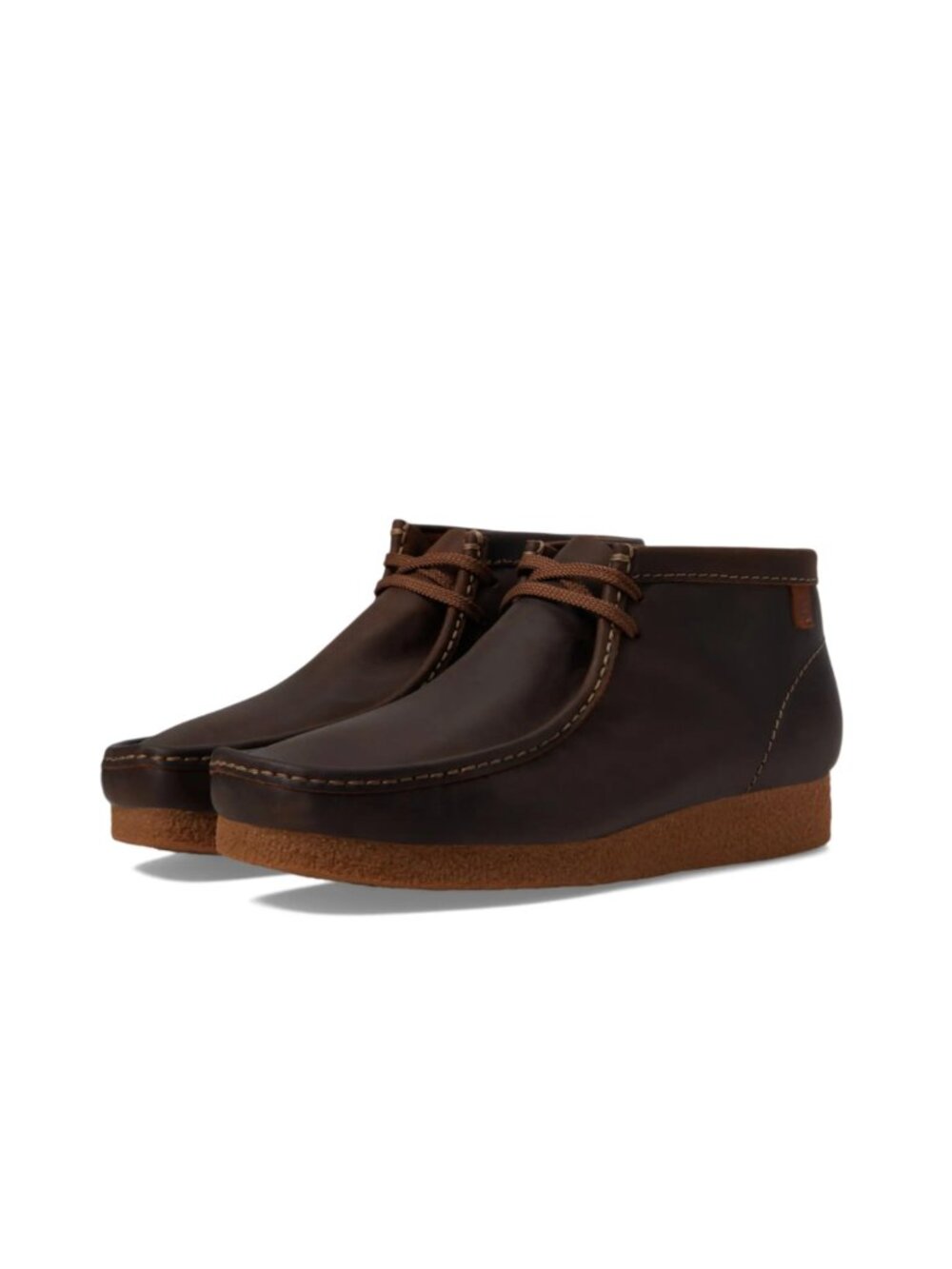 Clarks Shacre Boots 10 Wide Beeswax Brown Leather‎ Wallabee Chukka